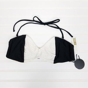 Amuse Society Quilted Bandeau Bikini Top